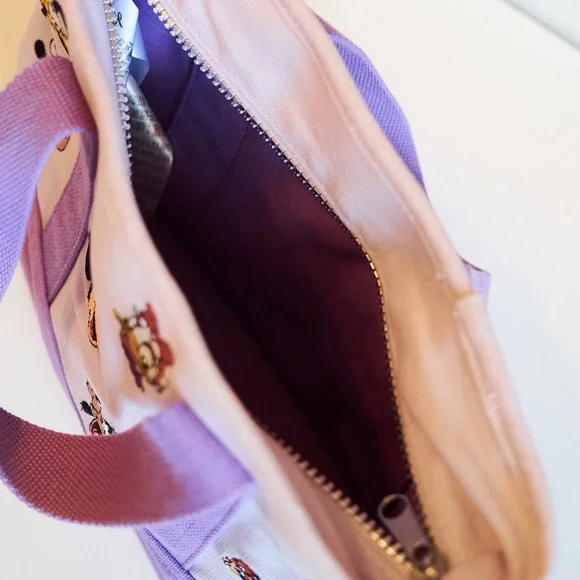 Mickey and Friends Purple Crossbody Tote Bag - Picture 3 of 3